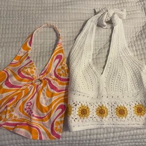 2 Medium Hollister Halter tops